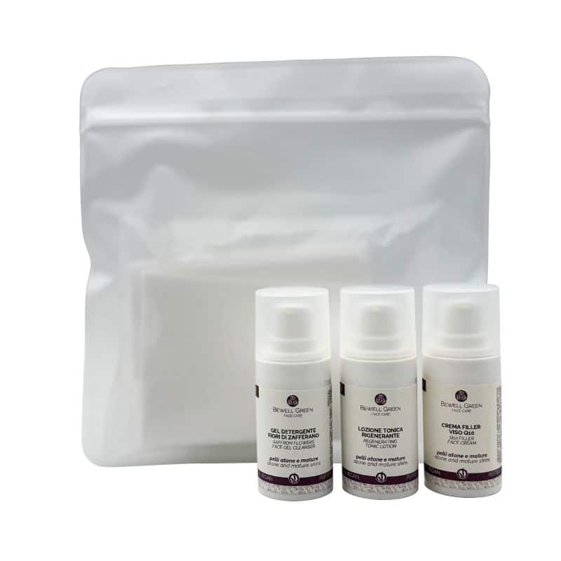 Travel kit viola - pelli mature, ovali da ridefinire