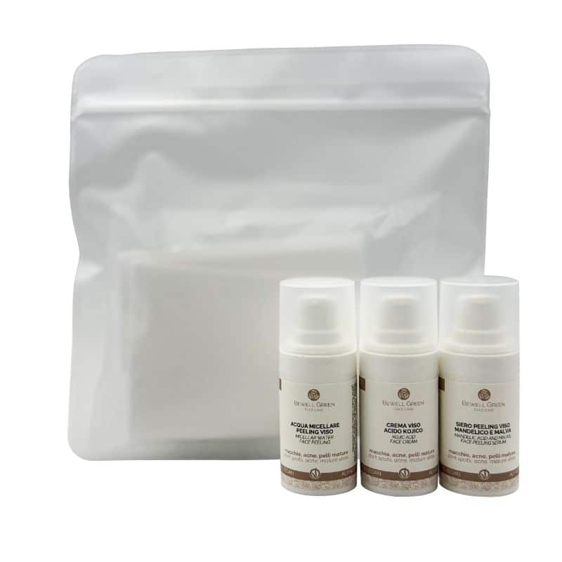 Travel kit rosa - pelli mature, con macchie o acne